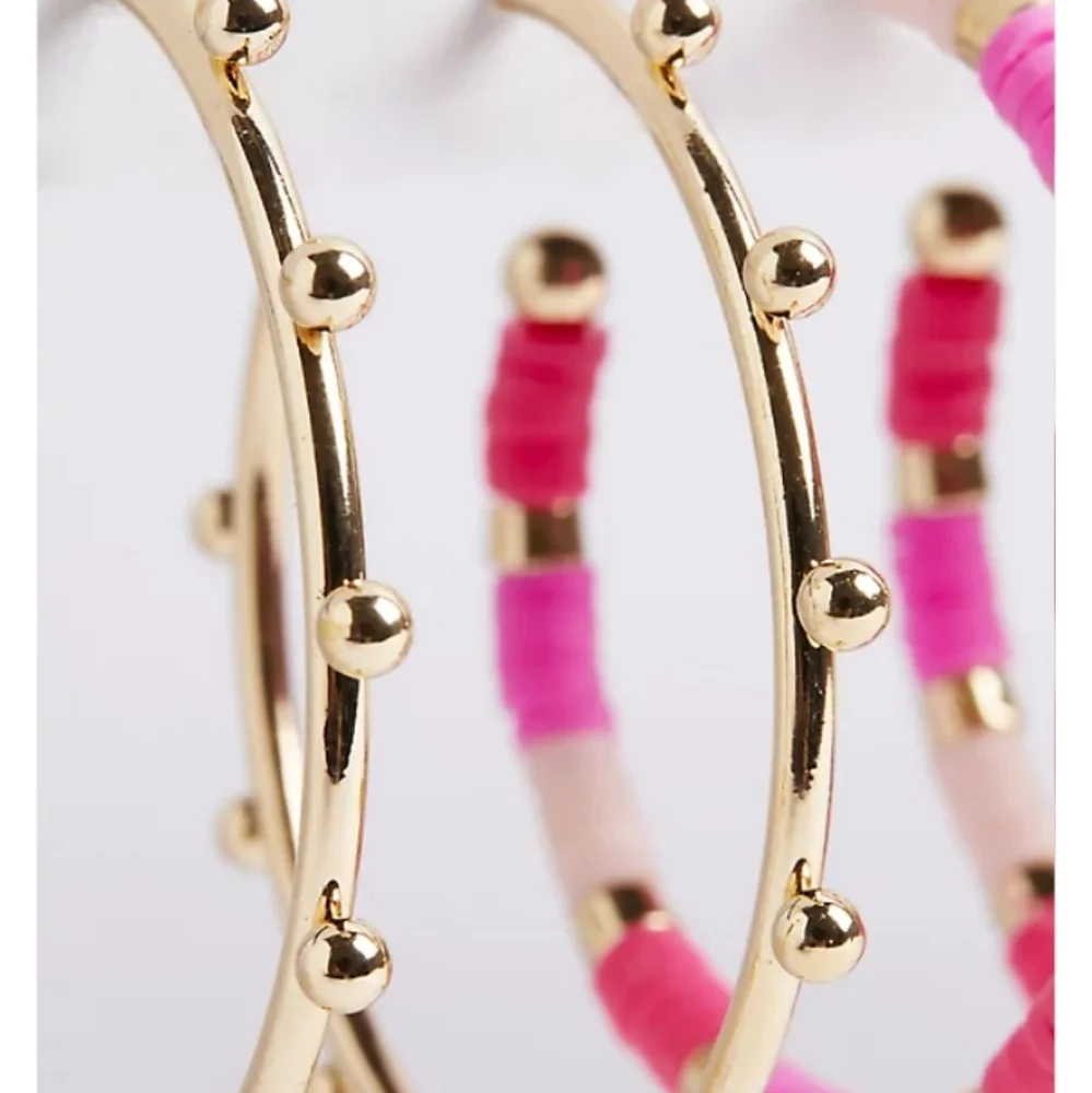 Torrid Boho Beaded Hoop Earrings Set